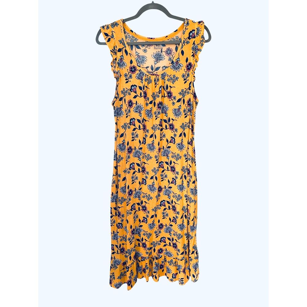 Croft & Barrow Women’s Medium Yellow Floral Modal Ruffle Nightgown